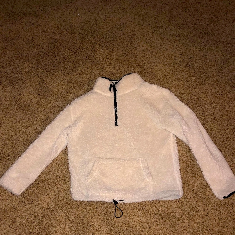 Pullover fluffy jacket